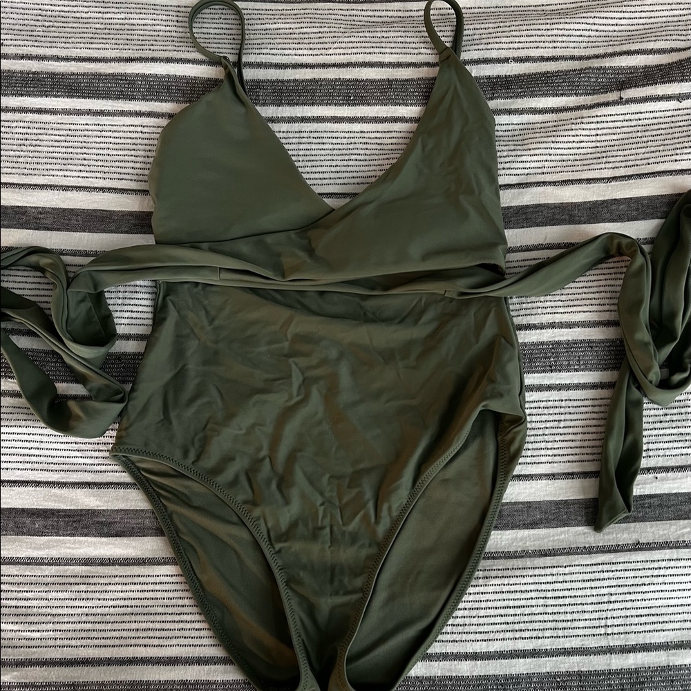 Aerie wrap one piece swimsuit